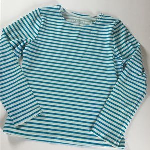 Girls' Sun-and-Surf Shirt, Long-Sleeve Stripe